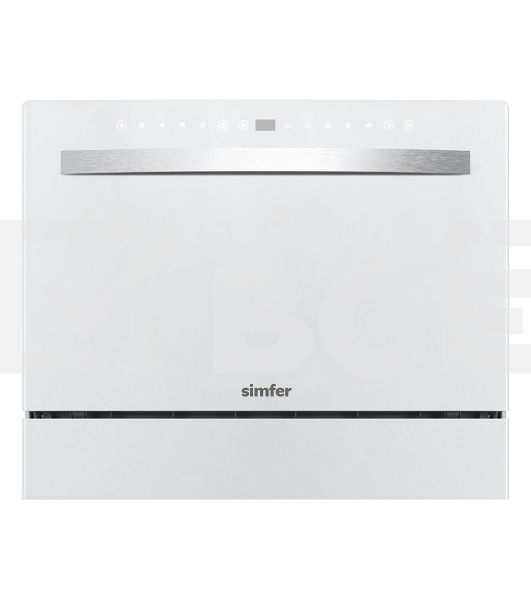 Посудомоечная машина Simfer DCB6501, белый, 55 см, 6 компл., 58 дБ, класс A+