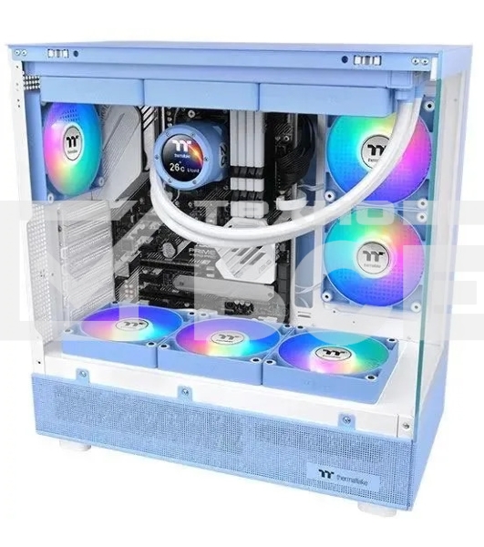 Вентилятор для корпуса Thermaltake CT120 Sync Hydrangea Reverse ARGB 120х120x25 голубой 4-pin 31.2дБ (упак.:2шт) (CL-F200-PL12BU-A) Ret