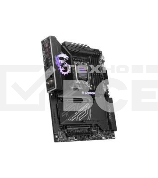 Материнская плата MSI MPG Z890 CARBON WIFI, LGA 1851, Intel Z890, 4xDDR5, 4xSATA, 5xM.2, 1xPCI-E 5.0 x16, 1xPCI-E 5.0 x8, 1xPCI-E 4.0 x4, 1xHDMI, 2xUSB-C Thunderbolt 4, 1xUSB-C 3.2 Gen 2, 10xUSB-A 3.2 Gen 2, 2x 5Gb LAN, 2x3.5 мм, 7.1, ATX
