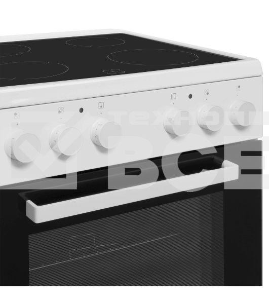 Плита электрическая Maunfeld MEC65CW07 белый, конфорок 4 шт, духовка 60 л, 60 см x 85 см x 60 см