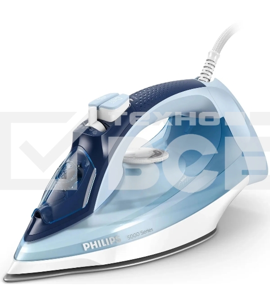 Утюг электрический Philips DST5030/20 2400 Вт, удар 180 г, пар 45 г/мин, 320 мл, SteamGlide Plus, автоотключение