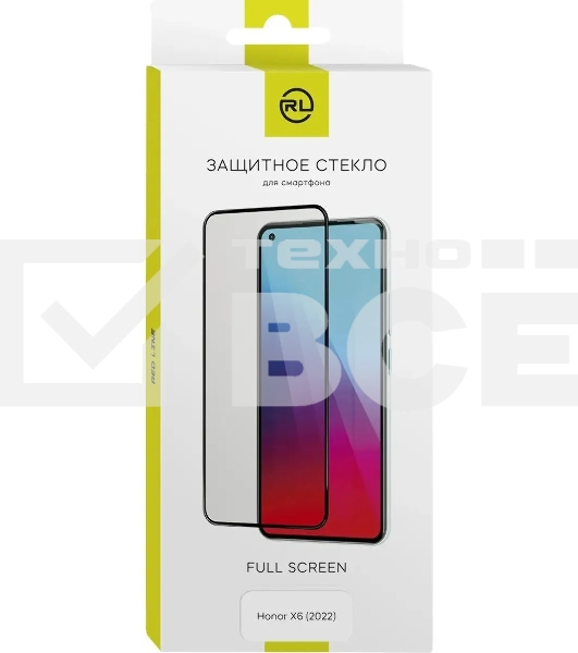 Защитное стекло для экрана Redline прозрачный для Honor X6 1шт. (УТ000033538)