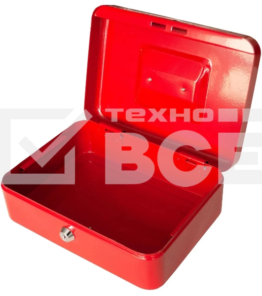 Ящик для денег Silwerhof 90x250x180 красный сталь