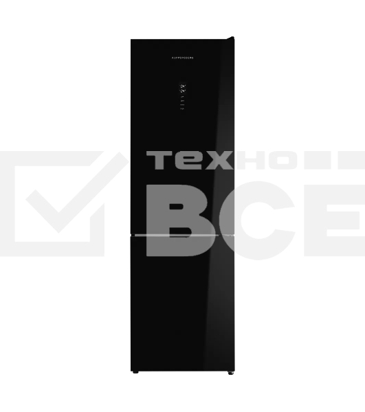 Холодильник Kuppersberg RFCN 2013 BG черное стекло двухкамерный 240/95л морозилка снизу, No Frost