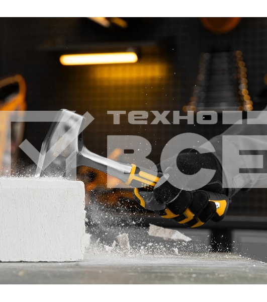 Кувалда Denzel 1,5 кг, цельнометаллическая, двухкомпонентная рукоятка