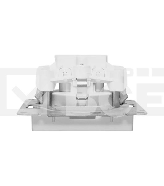 Механизм розетки EKF UP1-SOA-110 16А, с заземлением, без шторок, алюминий Эпика