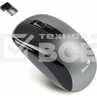 Мышь беспроводная Genius NX-7010 серый, 1200 dpi, радиоканал, USB, кнопки - 3