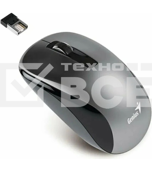 Мышь беспроводная Genius NX-7010 серый, 1200 dpi, радиоканал, USB, кнопки - 3