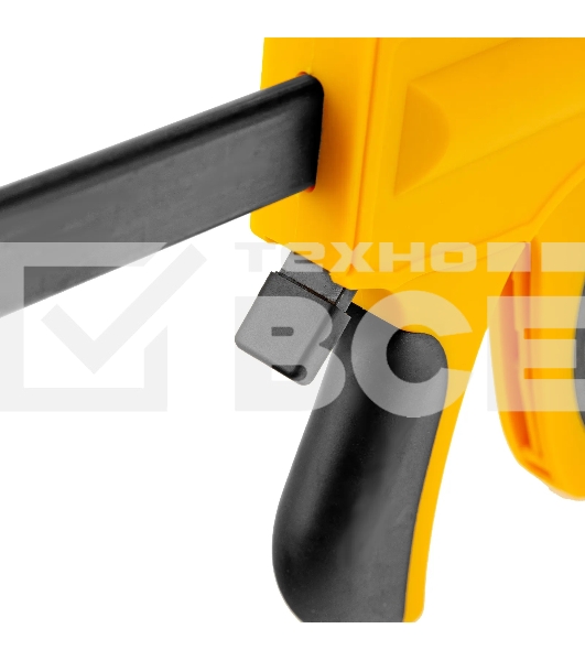 Струбцина Denzel F-образная, быстрозаж., 6'x 2 3/4', 150х70мм, пласт.корпус,фиксатор,двухк. рук-ка