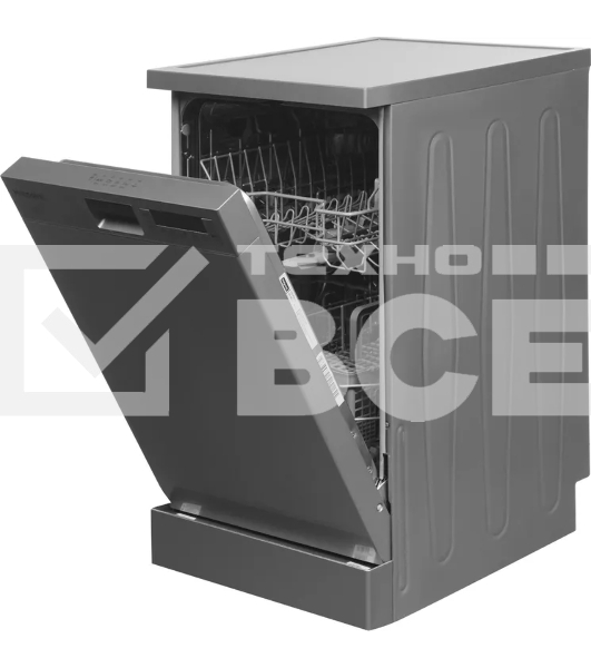 Посудомоечная машина HOTPOINT HFS 1C57 S, серебристый, 44.8 см, 10 компл., 49 дБ, класс A