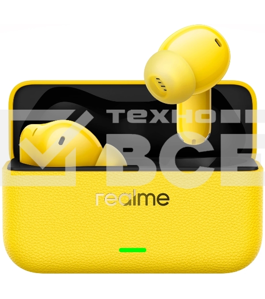 Гарнитура внутриканальные Realme Buds T500 Pro желтый беспроводные Bluetooth в ушной раковине