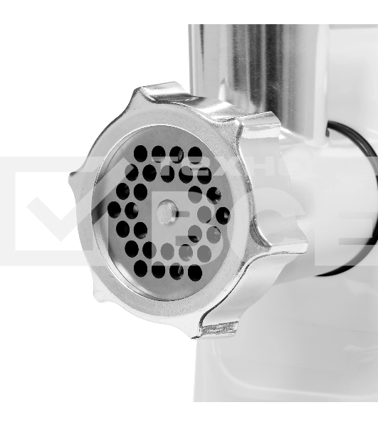 Мясорубка электрическая OLTO HM-080 белый, 1800 Вт, 1.5 кг/мин, реверс, защита от перегрузки, насадки - 4