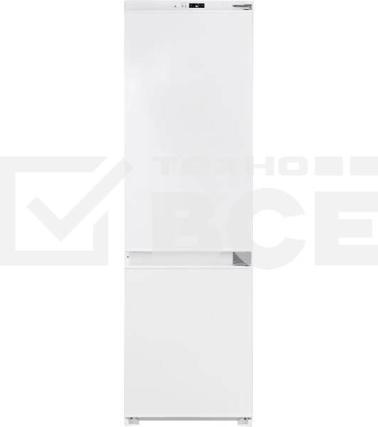 Встраиваемый холодильник Weissgauff WRKI 178 V белый двухкамерный 181/70л морозилка снизу, капельная система