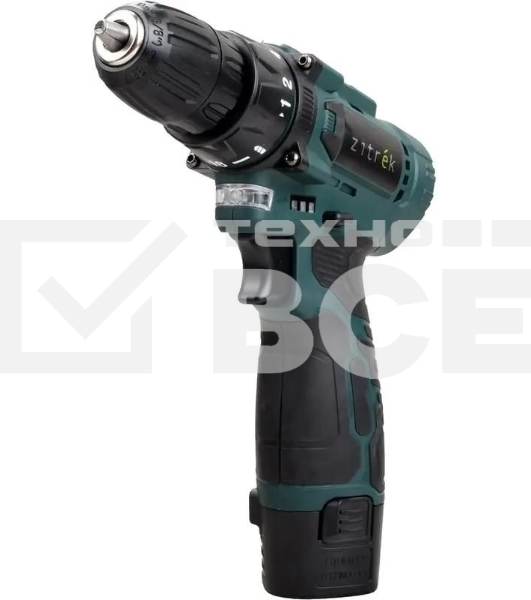 Дрель-шуруповерт Zitrek Green 12V Plus 085-1014, Аккумуляторная, 12В, 2 АКБ