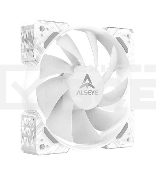 Вентилятор для корпуса Alseye N12-W белый, 120 мм, 1800 об/мин, 37.8 дБ, 4 pin