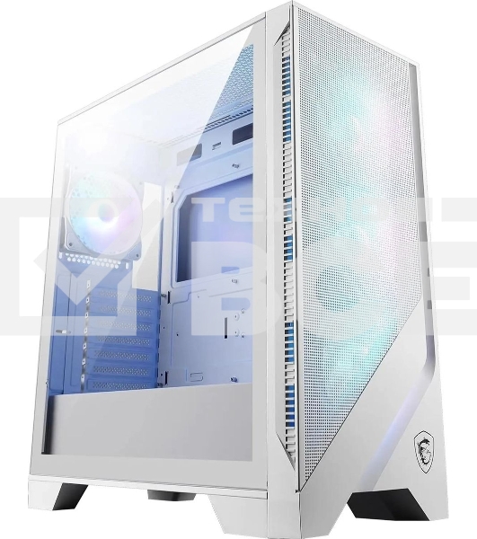 Компьютерный корпус MSI MAG Forge 320R Airflow белый без БП ATX 4x120mm 2xUSB3.0 audio bott PSU
