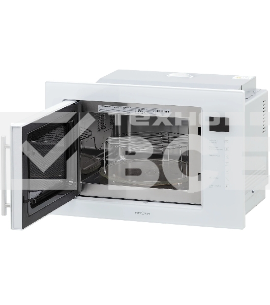 Микроволновая печь встраиваемая Krona RIFLESSO 60 WH V2 белое стекло, 25 л, 900 Вт, переключатели - сенсор