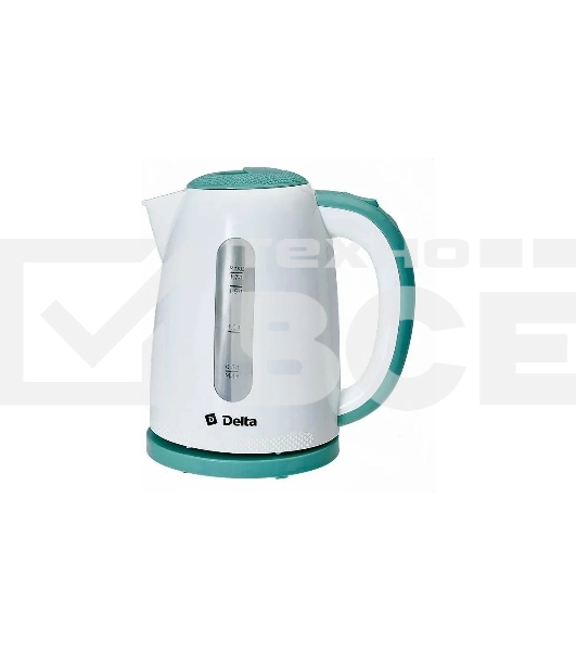Чайник электрический DELTA DL-1106 белый с мятным