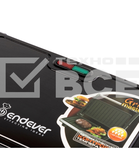 Гриль электрический Endever Grillmaster 113, черный