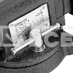 Тиски слесарные Denzel BVH-100 100 мм, поворотные, стальная направляющая, с наковальней, фото2