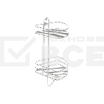 Полка угловая двухъярусная РЫЖИЙ КОТ Vento Plus 23*23*41,5 см хром (310848), фото2
