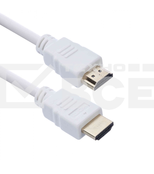 Кабель ACD-DHHM2-18W ACD-DHHM2-18W HDMI 2.0, Golden Plated,19m/19m, белый, 1.8м, (742248)