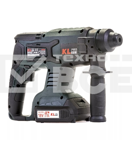 Профессиональный бесщеточный перфоратор аккумуляторный KLPRO KLPM18B-20 (18В, Li-ion-2шт, 2.0А·ч, 1,7Дж, SDS-plus, З/У,сумка)