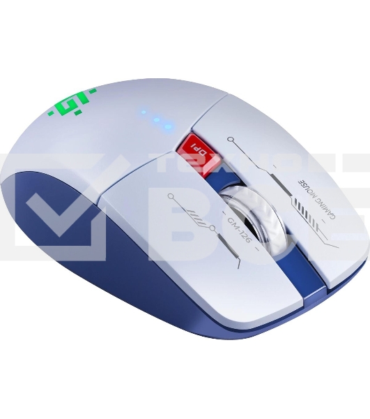 Мышь беспроводная Defender Tisa GM-126 белый/синий, 1600 dpi, радиоканал, Bluetooth, USB, кнопки - 6