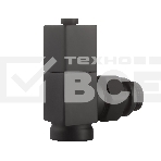 Набор дизайн-вентилей CUBE, угловой черный 1/2