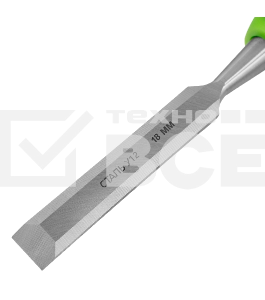 Долото-стамеска Сибртех, 18 мм, двухкомпонентная рукоятка