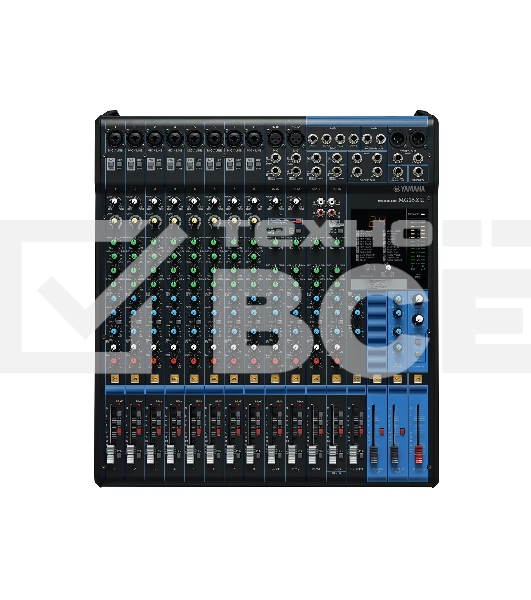 Пульт Yamaha [MG16XU] 16-канальный микшерный пульт: макс. 10 микрофонных/16 линейных входов (8 моно + 4 стерео)/4 групповые шины + 1 стереошина/4 шины AUX, Микрофонные предусилители D-PRE, Фантомное питание +48 В, эффекты: SPX с 24 программами, И