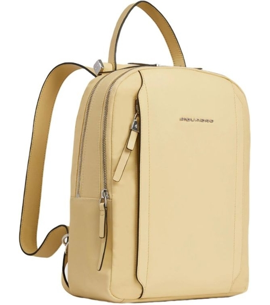 Рюкзак женский Piquadro Lyra CA5566W92T/BE бежевый нейлон/натур.кожа