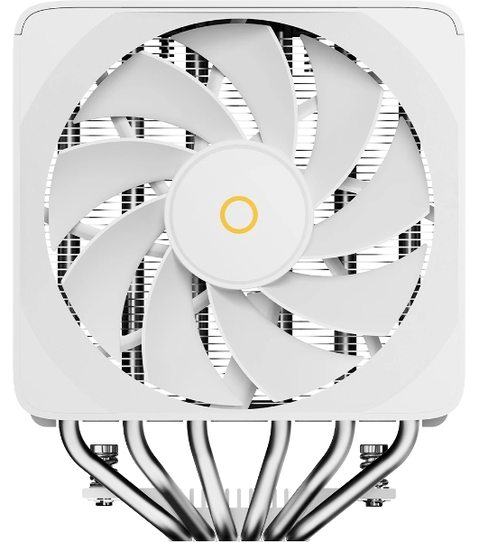 Кулер для процессора CPU Cooler Ocypus Delta A62 EX WH Digital (250W, 4-pin PWM, LED temp., 160mm, Al/Cu, 6x6mm, 2x120mm, 70CFM, 31dBA, 1800RPM, S: 1851/1700/1200/115X, AM5/AM4, white)