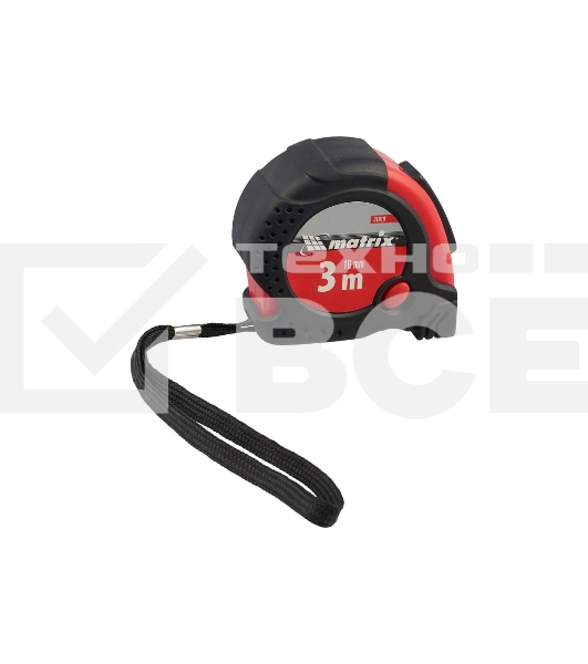 Рулетка Matrix status magnet fixation 3 мх16мм обрезиненный корпус зацеп с магнитом