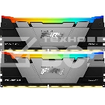 Оперативная память Kingston Fury Renegade, DDR4, 16GB (2x8GB), 4266MHz, CL19, с радиатором, RGB, серебристый/черный, фото 1