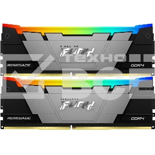 Оперативная память Kingston Fury Renegade, DDR4, 16GB (2x8GB), 4266MHz, CL19, с радиатором, RGB, серебристый/черный