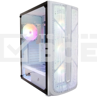 Компьютерный корпус 1STPLAYER FIREBASE X4 White / ATX, TG / 4x120mm LED fans inc. / X4-WH-4F1-W
