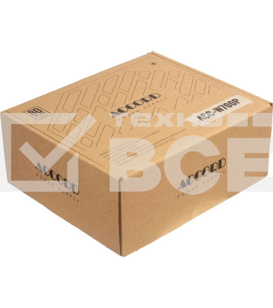 Блок питания Accord  ACC-W700P, 700Вт, 80 PLUS WHITE, 120мм, черный