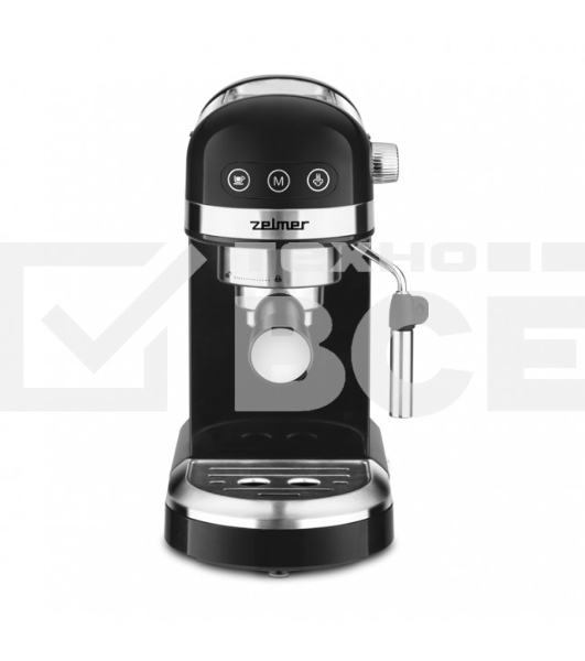Кофеварка рожковая Zelmer EXPRESSO ZCM7295 черный, исп. кофе - молотый/чалды, 1.4 л, 1350 Вт, 20 Бар.