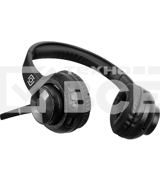 Наушники с микрофоном Оклик HS-M310 черный 1.5м накладные BT оголовье
