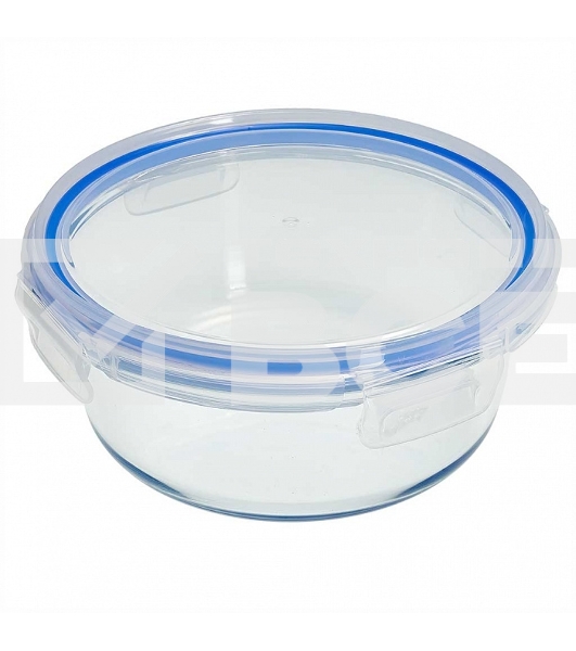 Форма для запекания ЗАБАВА РК-0106/2 круглая с герм.крышкой из жаропр. стекла 1,0 л 17,4*6,7 см