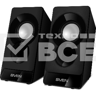 Колонки Sven 300 2.0 черный 6Вт