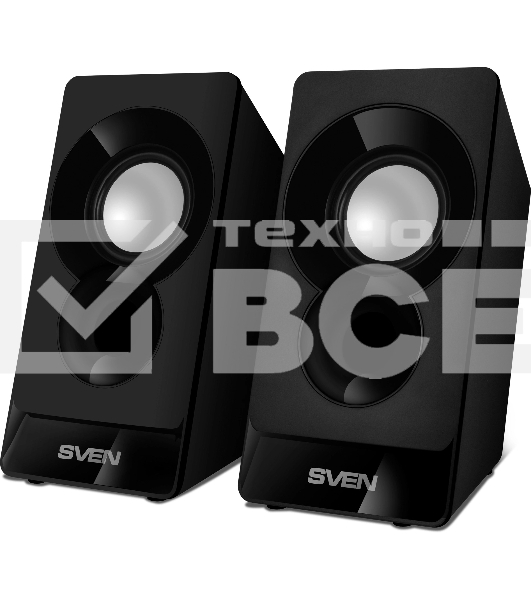 Колонки Sven 300 2.0 черный 6Вт