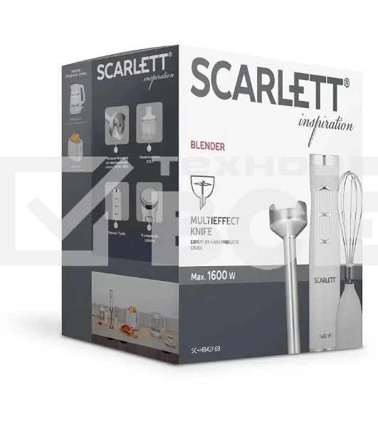Блендер погружной Scarlett SC-HB42F69 1600 Вт белый