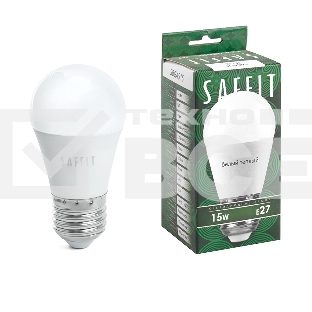 Лампа светодиодная SAFFIT SBG4515 LED 15вт Е27 теплый матовый шар