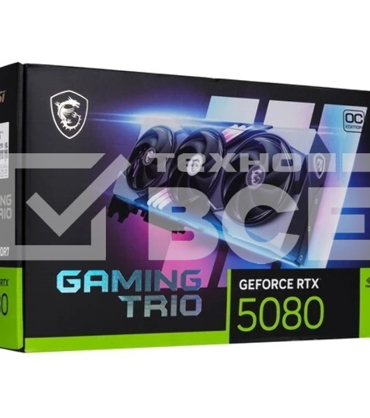 Видеокарта MSI NVIDIA GeForce RTX 5080 16Gb PCI-E 256bit GDDR7 2700/30000 HDMIx1 DPx3 HDCP Ret