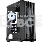 Компьютерный корпус 1STPLAYER BULLET HUNTER H6 ARGb черный ATX 4x120мм ARGb fans H6-BK-4F7, фото 1