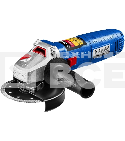 Угловая шлифовальная машина Зубр УШМ-П125-1500 ПСТ 1500Вт 9500об/мин рез.шпин.:M14 d=125мм