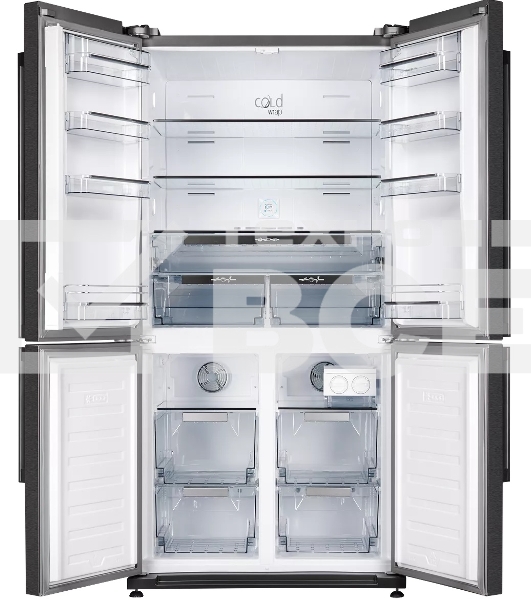 Холодильник Kuppersberg NMFV 18591 DX темный металл трехкамерный 390/170л морозилка снизу, No Frost, Side by Side