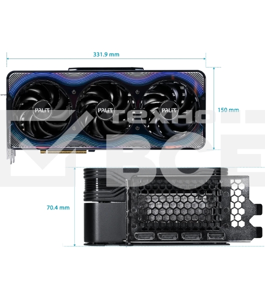 Видеокарта Palit PCI-E RTX 5090 GAMEROCK OC NVIDIA GeForce RTX 5090 32Gb 512bit GDDR7 2295/30000 HDMIx1 DPx3 HDCP Ret